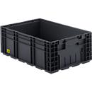 Kleinladungsträger RL KLT 6122 ESD, Kunststoff, B 600 x T 400 mm, bis 20 kg, schwarz ableitend