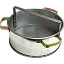 Kleinteilekorb für Wasch- und Tauchbehälter PREMIUM LINE, Volumen 8 l, Ø 238 x H 254 mm, Tragegriff, Stahlblech, rot