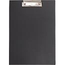 Klemmbrett Maul MAULpoly, A4-Hochformat, Klemmweite 8 mm, aufhängbar, L 320 x B 230 x H 13 mm, Karton/Polypropylen, schwarz