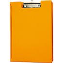 Klemmmappe MAUL, DIN A4, mit Metallklammer, Stiftehalter, 319 x 229 x 13 mm, Karton mit Folienüberzug, orange