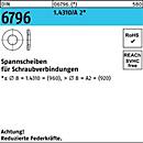 Klemschijf DIN 6796 6x 14x 1,5 1.4310/A 2 1000 st.