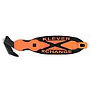 KLEVER Sicherheitsmesser XChange 35, mit Klebebandanritzer/Schaber/Umhängeöse, L 180 x B 38 x H 10 mm, orange-schwarz
