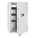 Kluis FRS 93, brandwerendheid LFS 60P volgens EN 15659, veiligheidsniveau S 2, elektronisch slot, 2 legborden &amp; 1 uittrekbare lade, B 565 x D 450 x H 972 mm, lichtgrijs RAL 7035