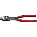 KNIPEX Frontgreifzange TwinGrip, L 200 mm, schwarz atramentiert, polierter Kopf, Kunststoffgriff, 5-fach verstellbar