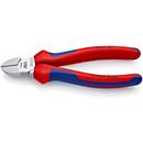 KNIPEX Seitenschneider 160 mm, verchromter Kopf, Mehrkomponenten-Griff, Vanadin-Elektrostahl, Schneidenhärte 62 HRC