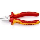 KNIPEX Seitenschneider VDE, L 140 mm, Mehrkomponenten-Griff, Vanadin-Elektrostahl, Schneidhärte 62 HRC
