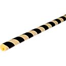 Knuffi® perfil de protección de cantos tipo B, pieza de 1 metro, amarillo/negro, fotoluminiscente largo