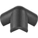 Knuffi® protective corner, 3-legged, black