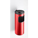 Kombi-Ascher, Abfall-Volumen von 5,6 l, flammenhemmend, Kippvorrichtung, inkl. Montagematerial, Ø 180 x H 400 mm, Metall, rot