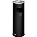 Kombi-Ascher VAR, rund, 16 l, für Innen & Außen, mit Sieb & Kantenschutz, Ø 230 x H 660 mm, Stahlblech, antiksilber