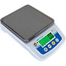 Kompaktwaage Adam CBX 1201, Wägebereich 0,1 g-1,2 kg, tragbar, USB, LC-Display, Netzanschluss/Akku, B 155 x T 255 x H 60 mm, ABS/Edelstahl, grau