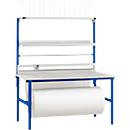 Komplett-Packtisch ROCHOLZ I, inkl. Abrollvorrichtung und Schneidsystem, Arbeitsplatte B 1600 x T 800 mm, bis 100 kg