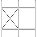 Komplettregal MBR 3000, Anbaufeld, 3 schräge Fachebene, 1536 x 400 x 1004 mm