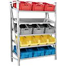 Komplettregal R 7000, 5 schräge Fachebenen, T 600 x B 1283 mm
