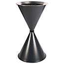 Konischer Standaschenbecher Diabola, Alu-Einlegeschale, H 710 mm, ø 400 mm, anthrazit