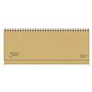 Korsch calendrier de bureau édition nature 2027, format horizontal, 128 pages, vue d'ensemble de la semaine, calendrier pour D/GB/F/I, L 105 x l 298 mm, carton naturel, brun