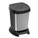 Kosmetikeimer Rotho PASO, 6 l, herausnehmbarer Inneneimer, Kunststoff, carbon metallic