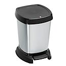 Kosmetikeimer Rotho PASO, 6 l, herausnehmbarer Inneneimer, Kunststoff, silber metallic