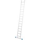 Krause enkele ladder, TRBS 2121-2, werkhoogte 4800 mm, 15 antisliptreden met profiel T 80 mm, voetdoppen, traverse, aluminium