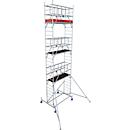 Krause ProTec aluminum mobile scaffold, 200 kg/m², TÜV-tested, braked castors, L 2000 x W 700 x H 8300 mm
