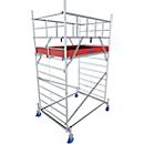 Krause ProTec XXL aluminum mobile scaffold, 200 kg/m², TÜV-tested, braked castors, L 2000 x W 1400 x H 4300 mm