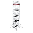 Krause ProTec XXL aluminum rolling tower, 200 kg/m², TÜV-tested, braked castors, L 2000 x W 1400 x H 11300 mm