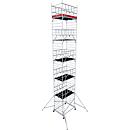 Krause ProTec XXL aluminum rolling tower, 200 kg/m², TÜV-tested, braked castors, L 2000 x W 1400 x H 12300 mm