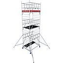 Krause ProTec XXL aluminum rolling tower, 200 kg/m², TÜV-tested, braked castors, L 2000 x W 1400 x H 7300 mm