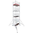 Krause ProTec XXL aluminum rolling tower, 200 kg/m², TÜV-tested, braked castors, L 2000 x W 1400 x H 9300 mm