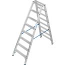KRAUSE STABILO Doppelleiter R13 2x8 Stufen, 80 mm Lochbild selbstreinigend, hochfeste Alu-Gelenke, SafetyCap