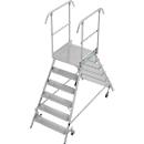 Krause Stabilo Professional mobiele platformladder, dubbelzijdig toegankelijk, 2x6 treden, 600 x 700 mm platform, 3450 mm werkhoogte