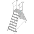Krause Stabilo Professional mobiele platformladder, dubbelzijdig toegankelijk, 2x8 treden, 600 x 700 mm platform, 3950 mm werkhoogte