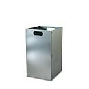 Kringloopmateriaal verzamelaar, volume 87 l, met binnenbak, gegalvaniseerd staal, B 340 x D 380 x H 900 mm, grijs