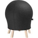 Kruk Sitness Alpine, met ingebouwde gymnastiekbal, bekleding 75% scheerwol, antraciet