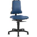 Krzesło warsztatowe SINTEC 2 z ortopedycznym siedziskiem, kółka lub ślizgacze