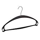 Kunststof kleerhanger Rudolf Weber KG Vega, hangerdikte 12 mm, draaibare haak, 10 stuks, zwart