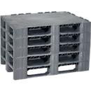 Kunststof pallet Vivo met antisliprand, 5 stuks