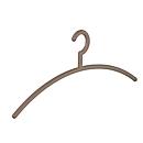 Kunststoff-Kleiderbügel Rudolf Weber KG Nizza, Bügelstärke 12 mm, 10 Stück, taupe