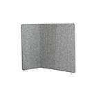 L-shaped acoustic partition Akustik to go 3000 silent.line, acoustic and visual protection, W 1800 x H 1500 mm