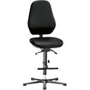 Labordrehstuhl Basic, mit Aufstiegshilfe, Kunstleder, Stamskin Top schwarz
