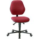 Labordrehstuhl LEANOS 9133,mit Rollen, Stoffpolster, Duotec rot