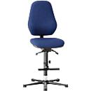 Labostoel Basic, met opstaphulp, stoffen bekleding, Duotec blauw