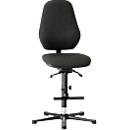 Labostoel Basic, met opstaphulp, stoffen bekleding, Duotec zwart gemêleerd