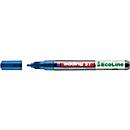 Lackmarker Edding 51 EcoLine, Schreibfarbe Blau, Rundspitze, Strichstärke 1-2 mm, mit Kappe, wasserbasiert, nachfüllbar, 10 Stück