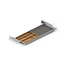 Lade voor elektrisch in hoogte verstelbaar Elements bureau, metaal met bamboe inleg, B 759,6 x D 264,5 x H 36,5 mm, zilver