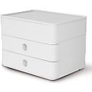 Ladebox HAN Allison Smart-Box Plus, 2 laden met scheidingswanden, Benodigdhedendoos, stapelbaar, ABS-kunststof, wit