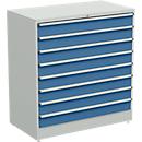 Ladekast, 8 schuifladen, B 1330 x D 715 x H 1400 mm