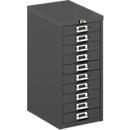 Ladekast met centrale sluiting, 10 laden, 675 mm hoog