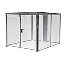 Lagerbox LBM 3000, abschließbar, Doppelflügeltor, B 3010 x H 1985 mm, zur Bodenbefestigung, Baukastensystem, B 2450 x T 5885 x H 2100, feuerverzinkt