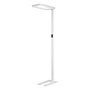 Lampadaire LED Hansa-by-styro Saphir Plus, 80 W, 11000 lm, 4000 K, lumière directe/indirecte, intensité lumineuse variable, détecteur de lumière du jour et de mouvement, H 1950 mm, blanc
